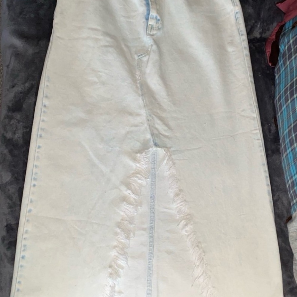 Blue Buttercup- Maxi Jean Skirt